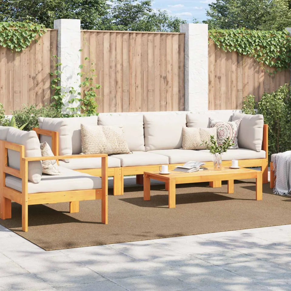 vidaXL Binnen- en buitentapijt AGIRA Naturel 280 x 200 cm Polyester, foto 3