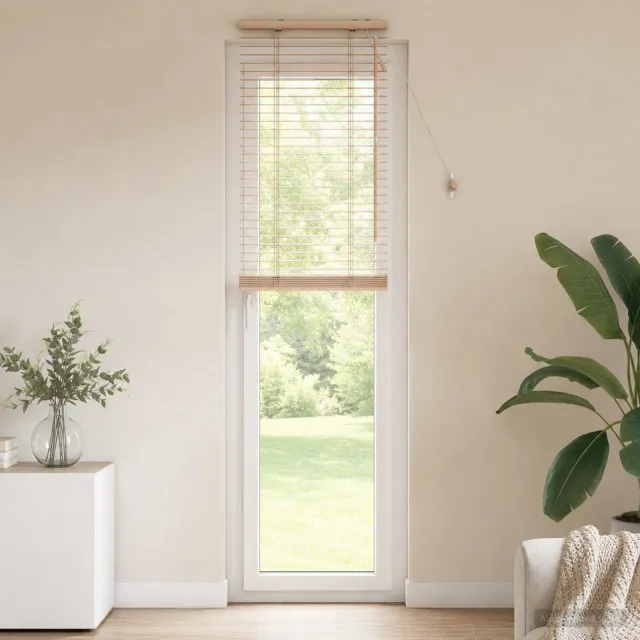 vidaXL Venetiaanse jaloezie Eiken Look 55 x 250 cm 35 mm Bruin