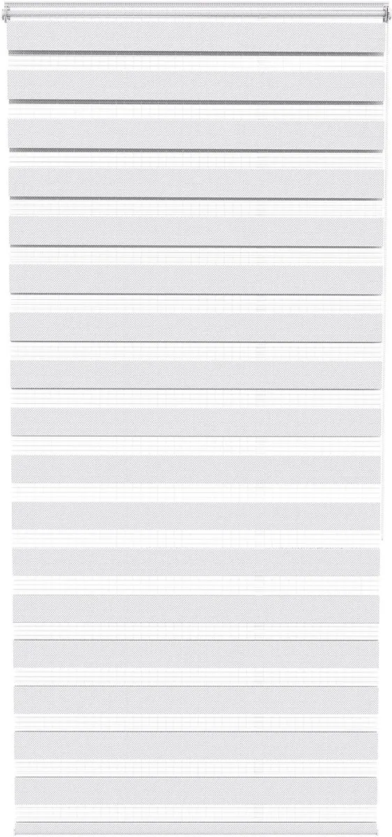 ACXIN Zebra Rollo Klemmfix - Zonder Boren - Lichtdoorlatend en Verduisterend - 100x220cm Wit