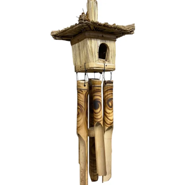 Zus & Zo Bamboe Windgong Vogelhuisje Vierkant