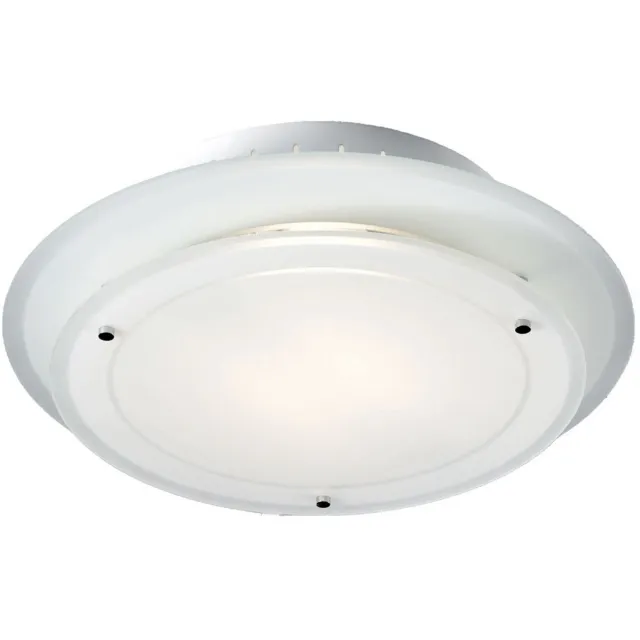 ESTO Plafondlamp Licht Metaal Glas Verlichting rondCassis 40126 Wit