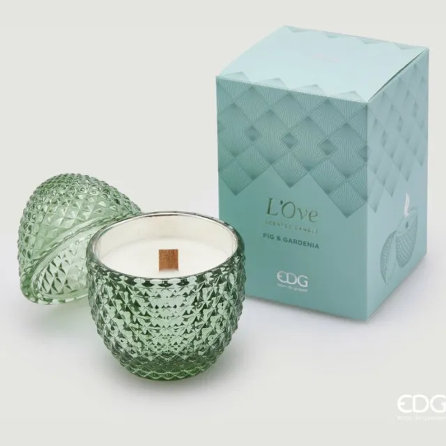 EDG - Enzo De Gasperi Geurkaars Groen Fig & Gardenia D8 - Glas - Pasen