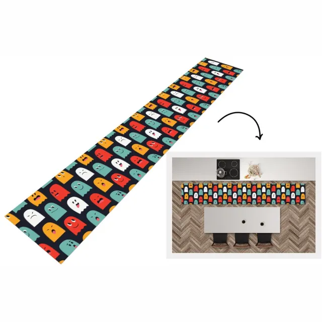 KitchenYeah Keukenloper - Keukenmat - Patroon - Pacman - Games - Spook - Keuken vloerkleed Multicolor
