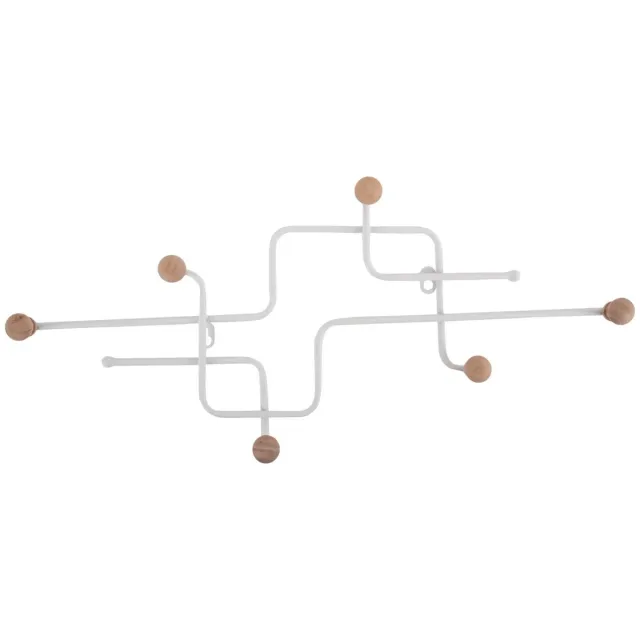 Present Time Kapstok Metro - Mat Wit- 60.5x4x26.5cm - Modern