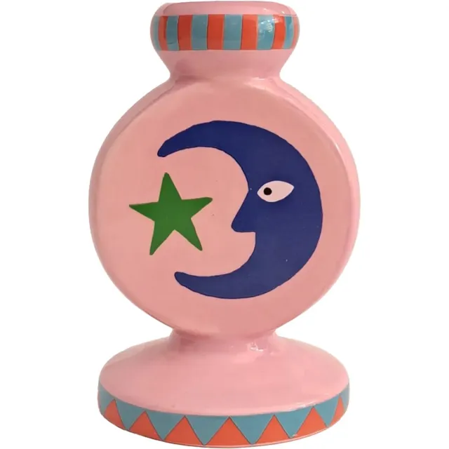Kitsch Kitchen kandelaar Loteria La Luna pilaar Blauw