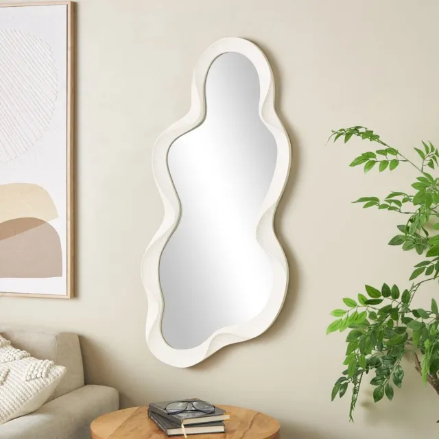 Milton & Oldbrook Wandspiegel 46 x 98 cm Tranas Wit