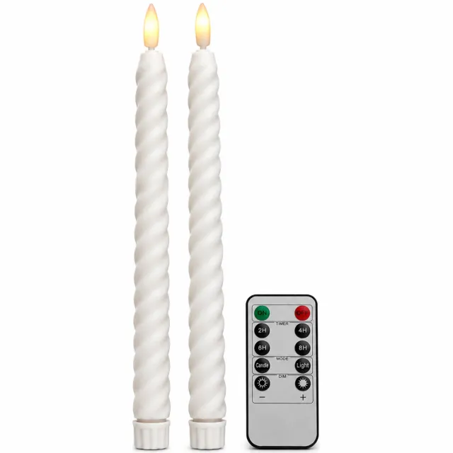 SWGOTA led kaarsen - 1 witte spiraalkaars met spits toelopende lichttip, op afstand bedienbare uitvoering, zonder afstandsbediening, voor tafeldecoratie en bruiloften