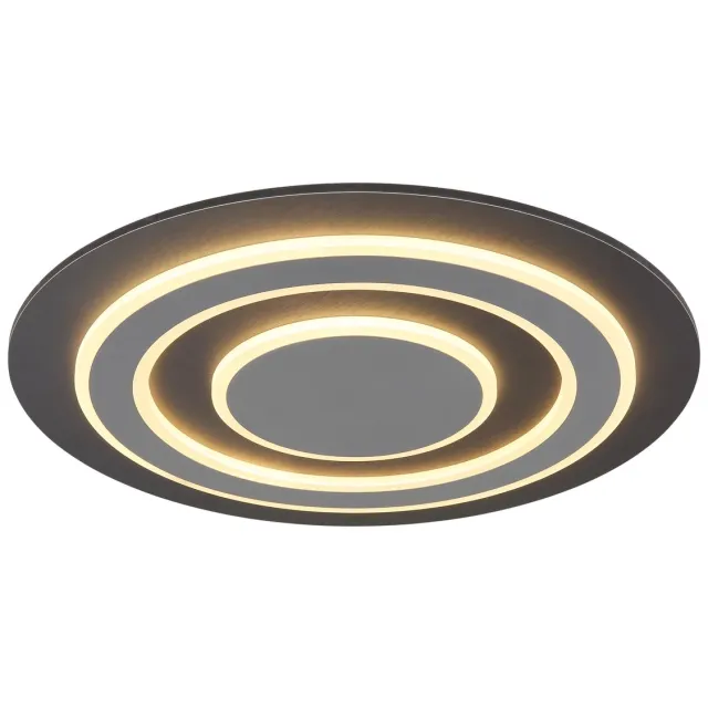 Globo Moderne LED Plafonnieres Rosental 1 Lichtpunt Rond Antraciet/Donker grijs Metaal Slaapkamer Gang/Hal Keuken Diameter 48cm