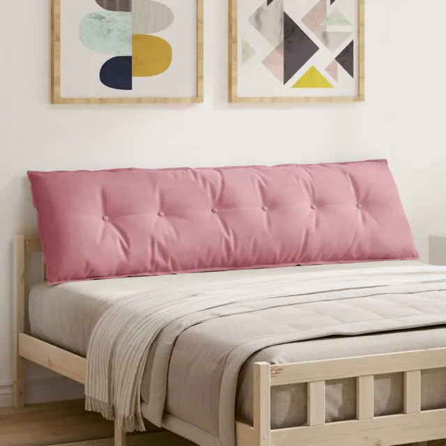 vidaXL Rugkussen Roze 180 x 50 x 19 cm Katoen Stof