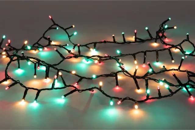 Anna's Collection kerstverlichting - 700 led lampjes - groen/rood - 1600 cm - lichtsnoer - met timer
