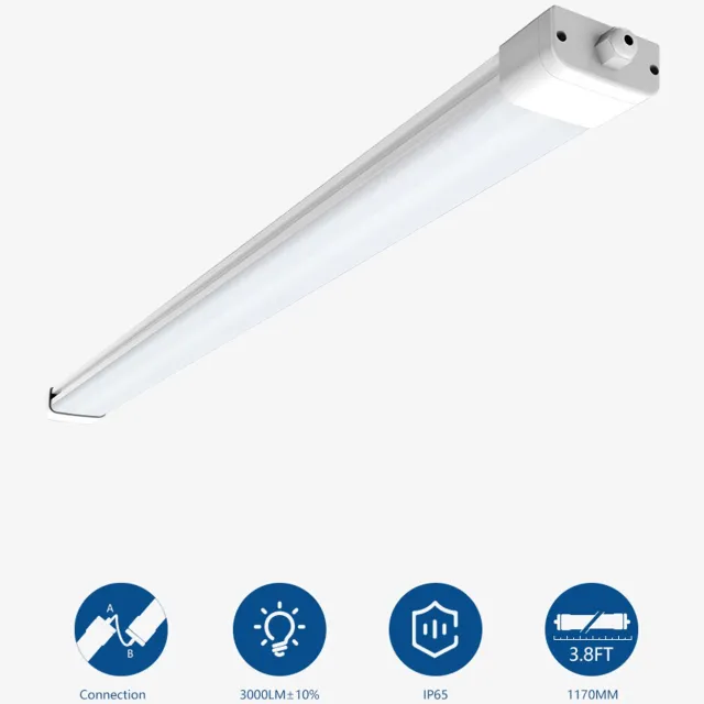 ANTENLICHT LED Batten - 120 cm 36W 3960LM 4000K Warm wit licht - IP65 Waterdichte LED TL Armatuur - flikkervrij - Doorkoppelbaar - Verlichting voor Werkplaats & Kelder Neutraal wit