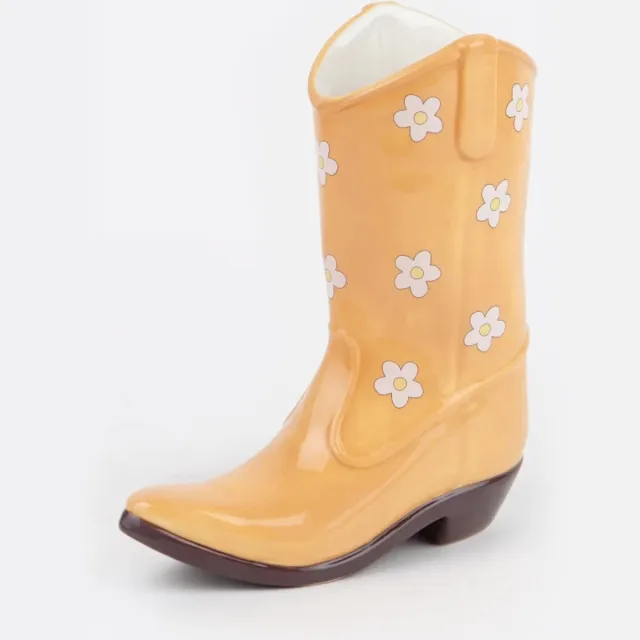 Doiy Cowboy vaas - Cowboylaars - Geel - Gele cowboylaars - Gele vaas