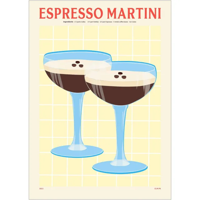 Poster & Frame Poster - PSTR Studio - PSTR studio x Elin PK - Espresso Martini (30 x 40 cm cm)
