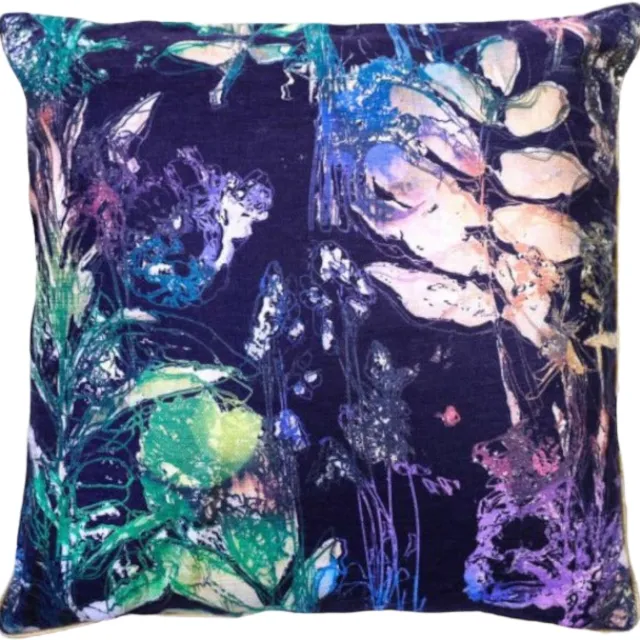 Imbarro Sierkussen 'Yvi' (45 x 45cm) Blauw
