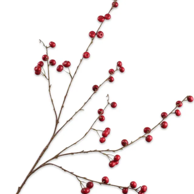 Silk-ka Kunstbloem-Zijden Bloem-Kunsttak Appel Tak Rood 124 cm