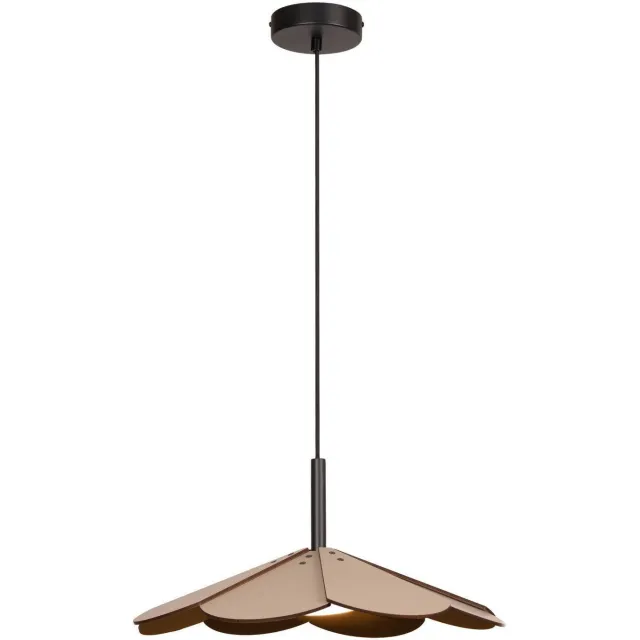 Lucide BLOMSTER houten dimbare LED hanglamp Ø47 cm - taupe