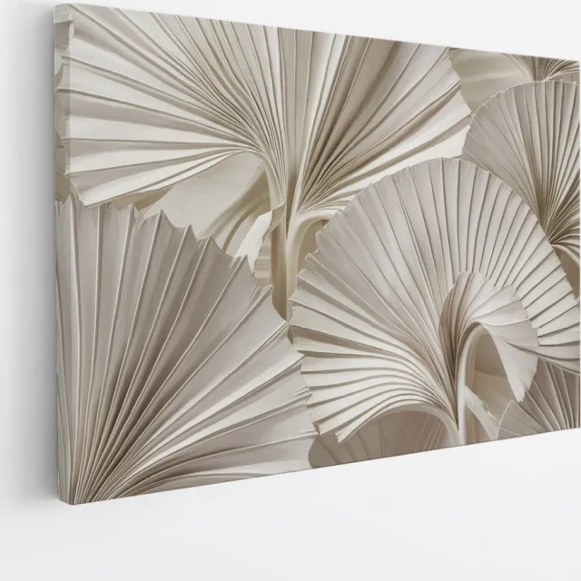 Saammp Canvas Schilderij - Gedroogde bladeren - Bloemen - Natuur - 90x60 - Foto op canvas - Wanddecoratie - Muurdecoratie Woonkamer - Kantoor Decoratie Multicolor