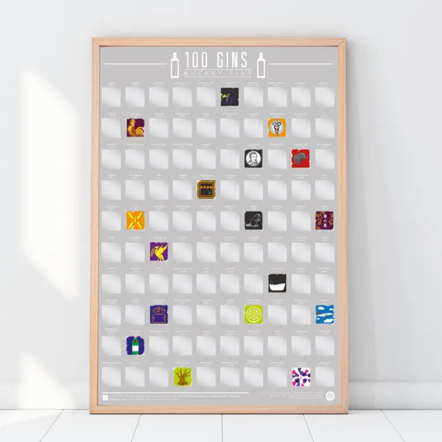 Gift Republic Krasposter - 100 Gins Multicolor