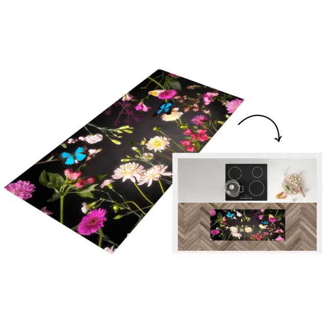 KitchenYeah Keukenloper - Loper keuken - Stilleven - Kleuren - Bloemen - Keukenloper vinyl Multicolor