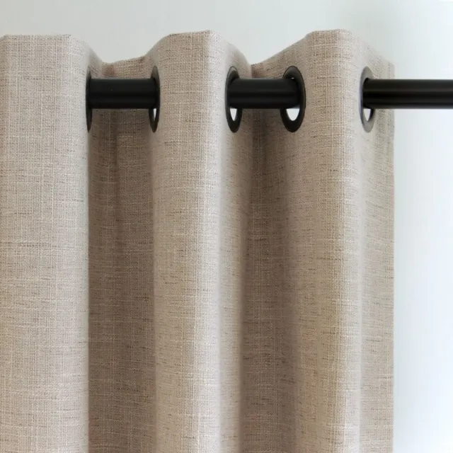 Moondream LumenControl™ Totaal Verduisteringsgordijn | Licht+Zonwering | 100% Ondoorzichtig | EU-fabricaat | Oogjes | Beige MC632 | 130 x 260 (BxH) cm