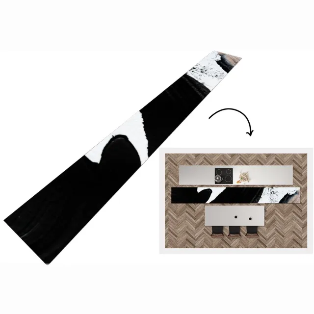 KitchenYeah Keukenloper - Loper keuken - Zwart - Abstract - Design - Keukenloper vinyl, foto 7