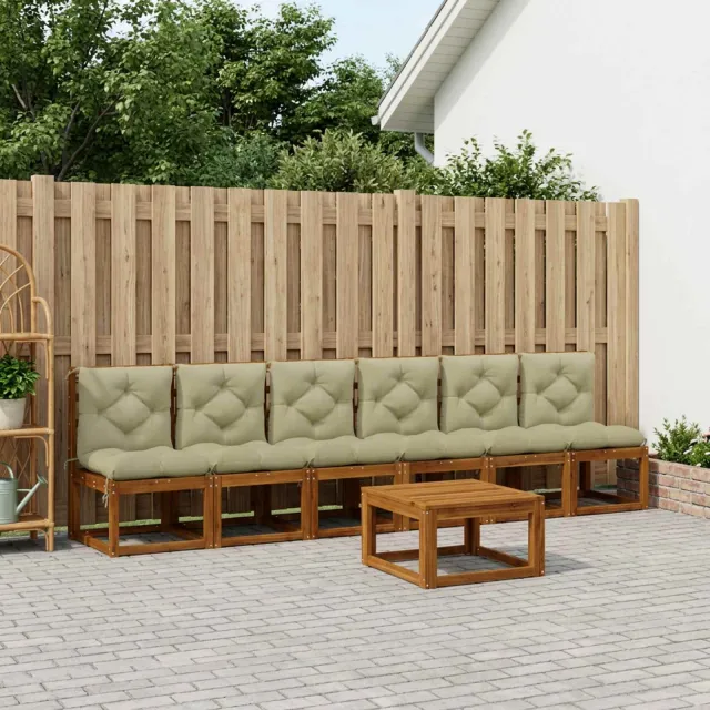 vidaXL 6-delige Palletkussens VIANEN 6 st 100% Polyester Lichtgroen