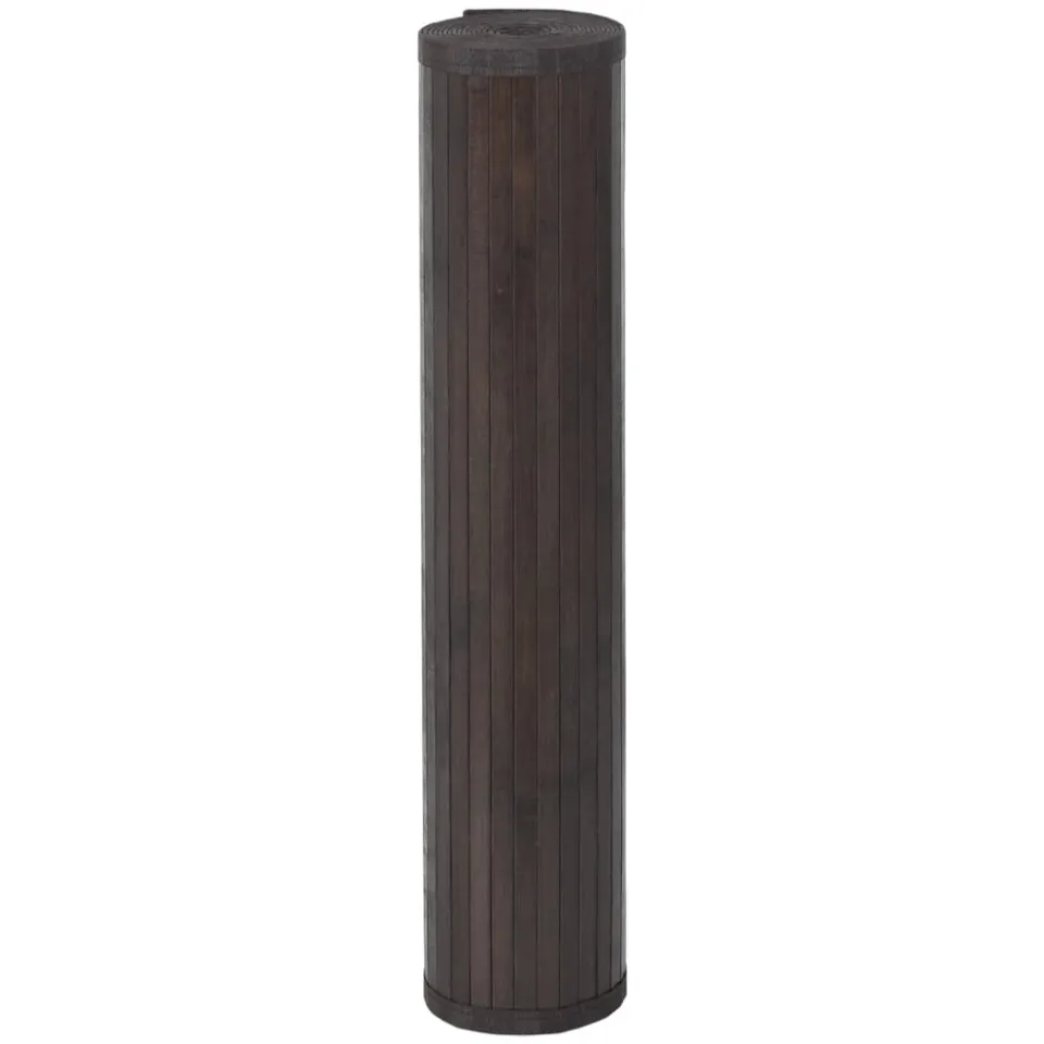 vidaXL Vloerkleed rechthoekig 100x200 cm bamboe donkerbruin bruin