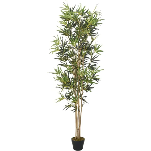 vidaXL Kunstplant bamboe 1104 bladeren 180 cm groen