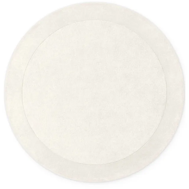 Villeroy & Boch Rond wollen Vloerkleed - Kivi - Crème - Laagpolig Tapijt - Ø 150 cm Creme