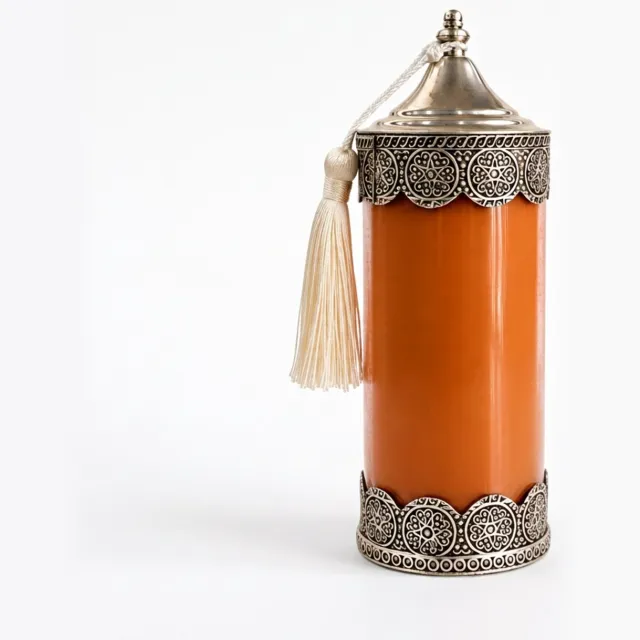The Style Of Morocco Geurkaars Fleur d’Oranger – Silver Serenity 350 g – Luxe Geurkaars – Oranjebloesem – Marokkaans Design
