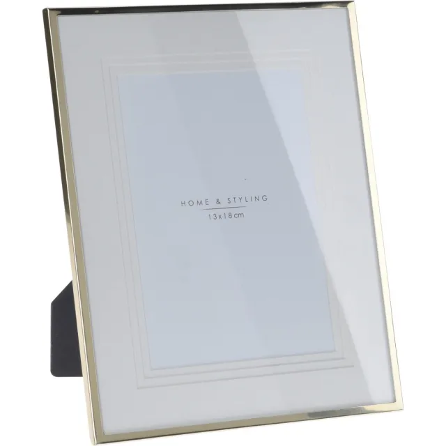 Home & Styling Fotolijst - goud - aluminium - geschikt voor foto van 13 x 18 cm Goudkleurig