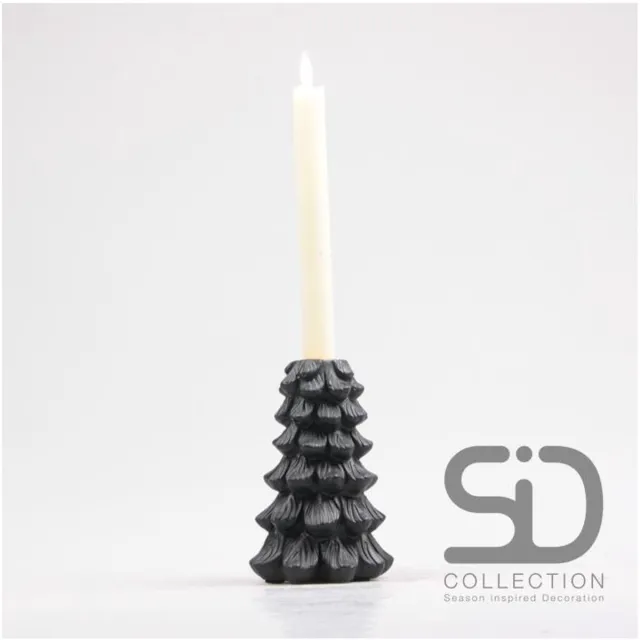 Season Inspired Decoration Kandelaar kerstboom 10x10x15 zwart