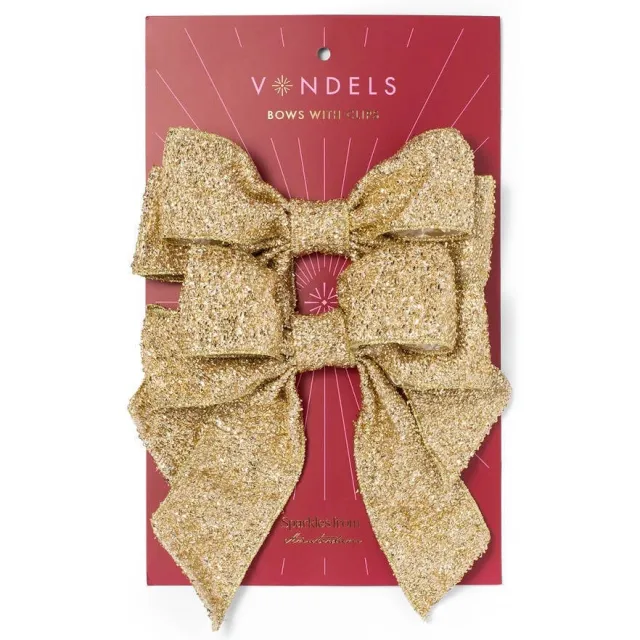 Vondels speld met gouden strik (set van 2) (20 cm)