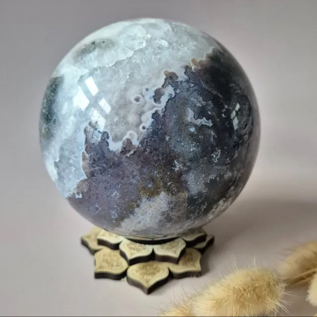 Moonlight Gemstones Kristallen Edelsteen Bol Mosagaat Druzy Geode sphere 110mm 1745g Meerkleurig