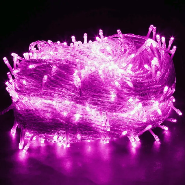 Rosnek 100m 1000 LEDs Roze Licht LED Lichtsnoer - KerstverLichting met 8 Modes & Geheugenfunctie - Kerstdecoratie voor Binnen & Buiten