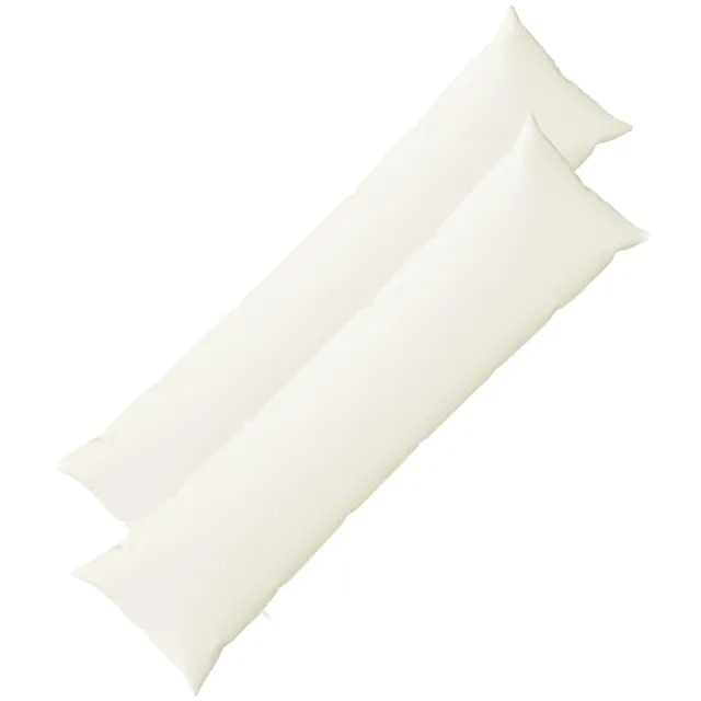 vidaXL Dekenkussen - 2 - st - HEERLEN - Wit - 40 - x - 145 - cm - Stof