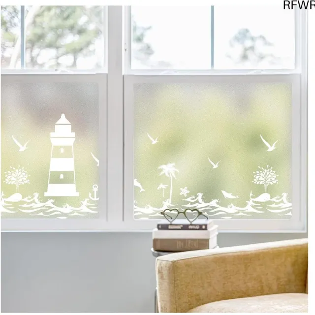 RFWR Privacy Raamfolie - Mat Vinyl Folie voor Decoratie en Privacy, Verwijderbaar, 44,5 x 200 cm