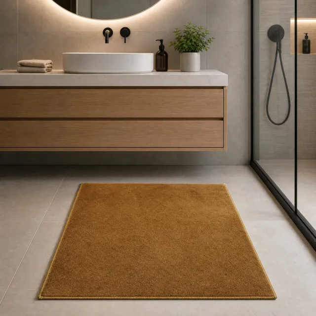 Muratap Samba Fluffy Badmat Wasbaar & Anti-slip Goud- 50x80 CM