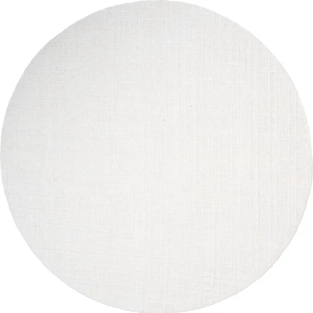 Veer Carpets Vloerkleed Cross Naturel - Rond ø160 cm - Wolmix Design Vloerkleed in Scandinavische / Japandi Stijl Wit