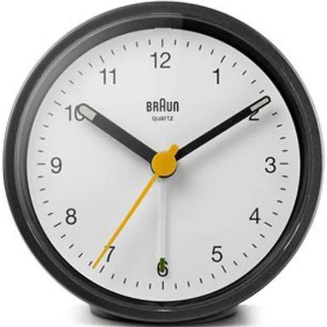 Braun BC12BW - Wekker - Analoog - Stil uurwerk - Zwart - Wit