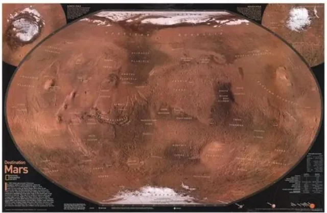 National Geographic Poster Mars – The Red Planet – National Geographic – 79 x 57 cm Multi