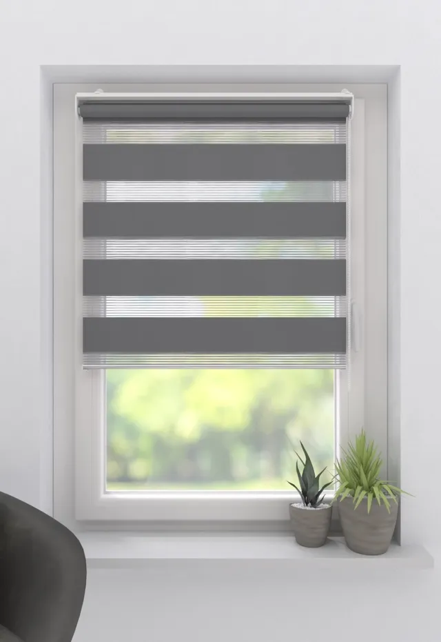 DTCH Duo Rolgordijn Splendid Open - Lichtdoorlatend - Grey - 45x180