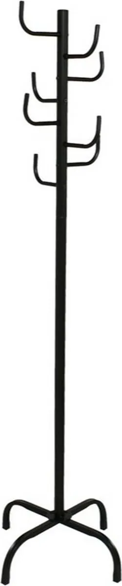 Gerimport kapstok - zwart - metaal - 8 haken - 50 x 175 cm