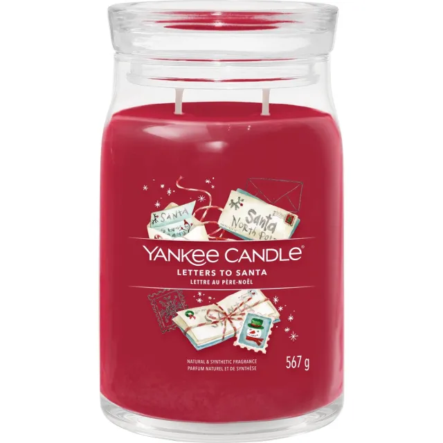 Yankee Candle Signature Yankee Candle - Letters To Santa Large Jar - tot 90 branduren Rood