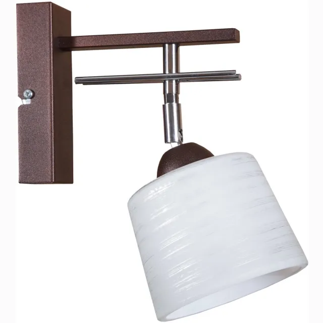 HOME LIGHT Light Home Spot - Muurlamp / Plafondlamp - 1-Lichts - Glas Kap - Lichtbundel Verstelbaar Brons