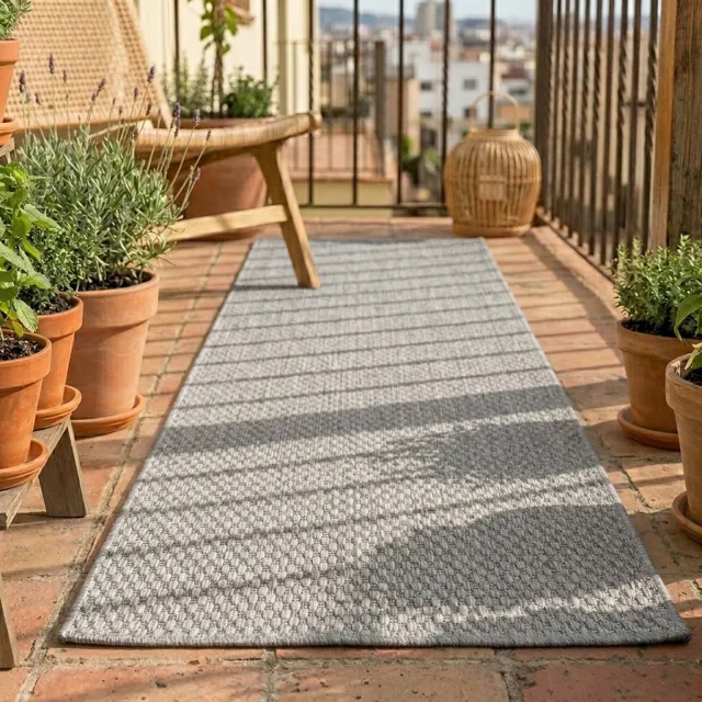 NATURL. Balkonkleed - Costa Grijs - 80x250cm