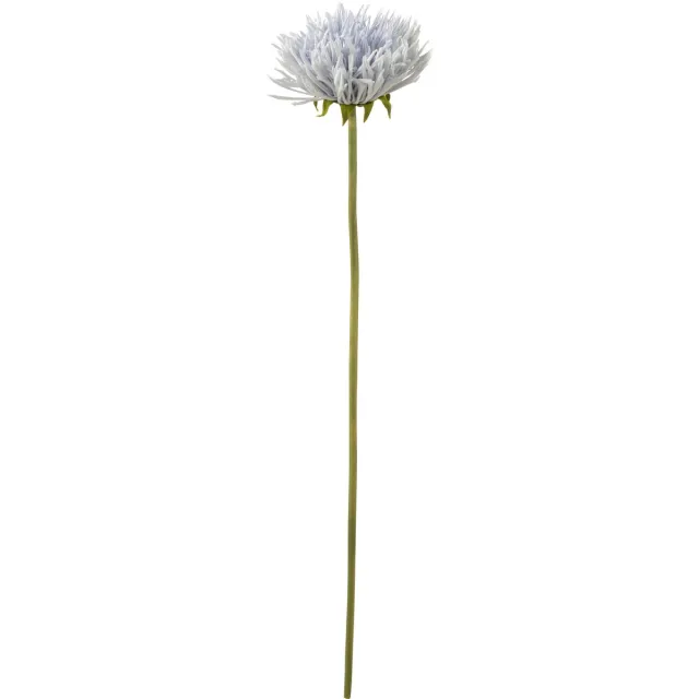 J-Line bloem Chrysant - kunststof - lichtblauw - 12 stuks