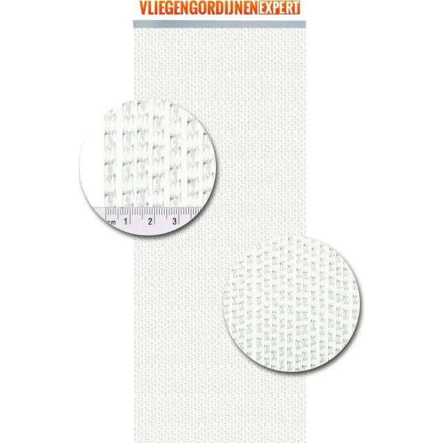 Vliegengordijnenexpert® Vliegengordijnenexpert - Lucca Vliegengordijn - 92x210 cm - Transparant Op het kozijn