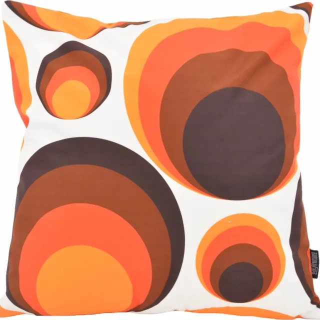 Gek op Kussens! Sierkussen Retro Style #1 | 45 x 45 cm | Katoen/Polyester Wit-Bruin