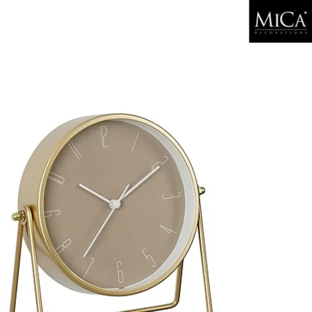 Mica Decorations Corky klok bruin - B6,5 x Ø18,5 cm